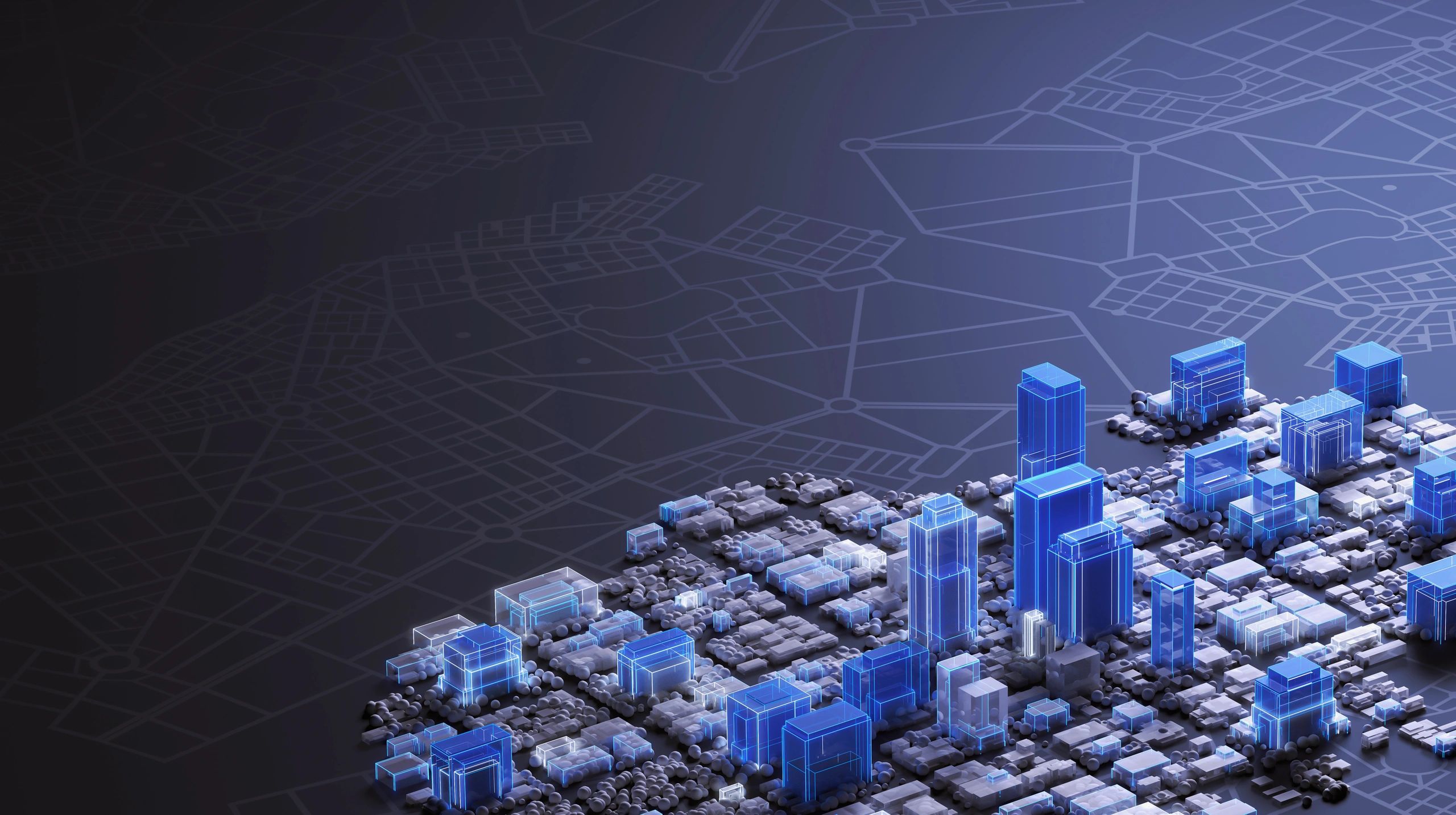 Abstract dark technology grid representing digital market infrastructure